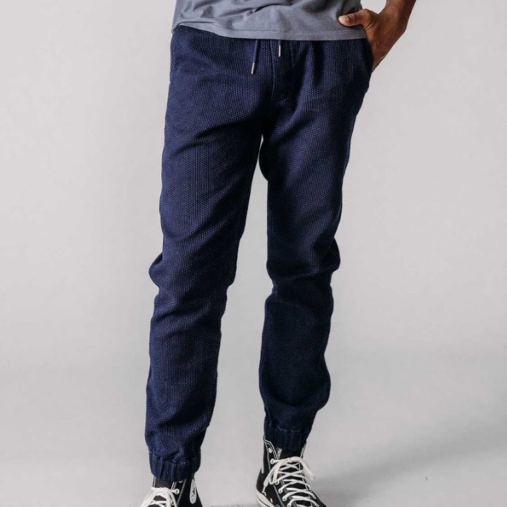 Taylor Stitch - The Apres Pant in Rinsed Indigo Sashiko - L